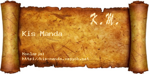 Kis Manda névjegykártya
